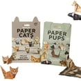 thumbnail image 1 of DIY Origami Paper Cats & Dogs - 50 Sheets DIY Origami Paper to Fold Cute Cat Figures, Fun Craft Activity for Adults & Kids, Desk Decoration & Gift for Cat Lovers, 1 of 12