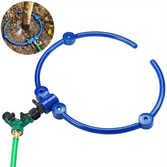DIY Outdoor Garden Tree Watering System - 360 Circular Drip Irrigation with Y-Shaped Hose Distributor, Precision Watering
