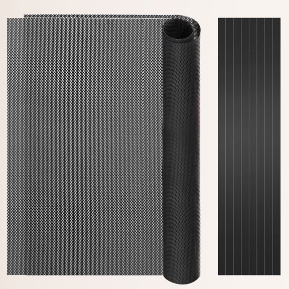 DIY PC Case Dust Mesh Filter, PVC Dustproof Magnetic Dust Filter Cover, PC Mesh Grill with Magnetic Frame Strip Computer Cooler Fan Dust Filter, Black