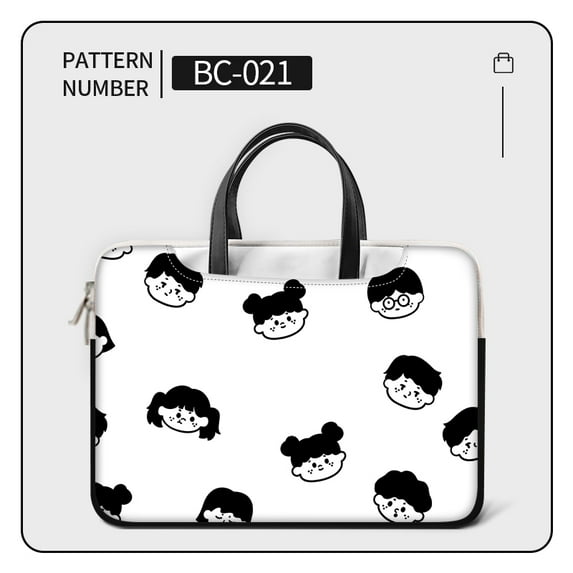 DIY PU Laptop Bag Graffiti Laptop Sleeve Handbag13 14 15 17 inch Multifunction Carrying Bag for Macbook/Dell/HP/Asus Accessories (BC021,12inch)