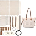 thumbnail image 1 of DIY PU Leather Tote Bag Kit DIY PU Leather Shoulder Bags Sew on Making Kit Handmade Handbag Sewing Material Tools Set Handmade Purse Craft Making Project Personalized Women Gift Beige, 1 of 8
