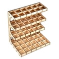thumbnail image 1 of DIY Paint Ink Wooden Rack Model Holder Organizer 4-layer 60-grid, 1 of 6