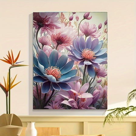 DIY Paint By Numbers Kit for Adults & Beginners - 16x20" Frameless Floral Canvas with Vibrant Acrylics, Brushes & Guide - Perfect for Home Decor & Gifts on Birthdays, Father's Day, Mother's Day