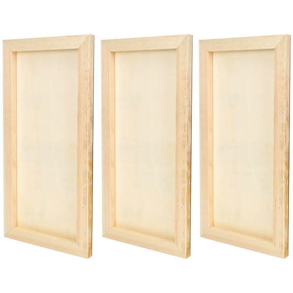 DIY Painting Frame 3 Pcs Toddler Art Frames Empty Clay Photo Childrens Toys Canvas Material Kids Gift Picture Wooden