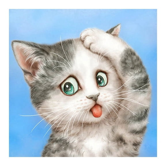 DIY Painting Home Decoration Art Crafts Hotel Office Decoration and Gifts Cute Cat