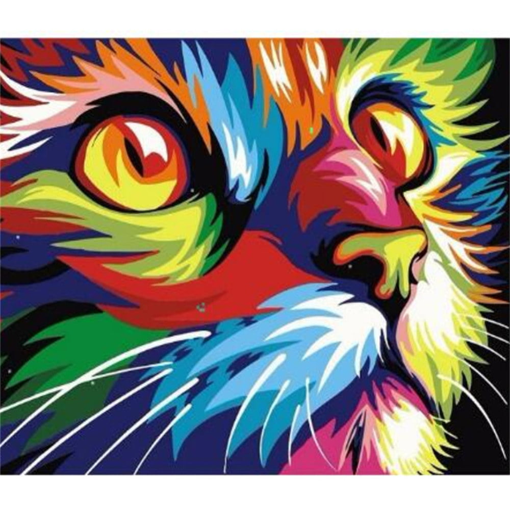 PhotoCustom Oil Painting By Numbers Black Animal On Canvas Pictures Drawing Paint  Kits For Adults Coloring By Numbers Home Decor
