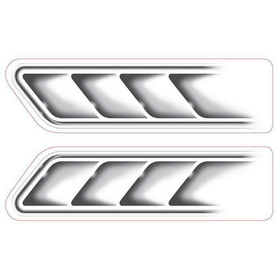 DIY Pair Car Vehicle Styling 3D Fake Vents Decorative Outlet Side Vents Stickers