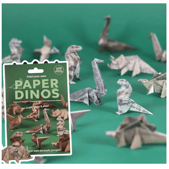 DIY Paper Cats DIY Cat Camp 3D Handmade Origami Cat Model Fold Your Own Paper Cats for Crafts Art Kits Models Craft Origami Animal Shaped Decoration Kit Stickers Pattern Cute Printing (Dinos)