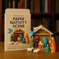 thumbnail image 1 of DIY Paper Nativity Scene, Christmas Origami Craft Set with Jesus Angel & Animal, Origami Kit for Beginners, Handmade Nativity Scene Paper Holiday Decor Gift for Craft Lovers, Kids Adults, 1 of 7
