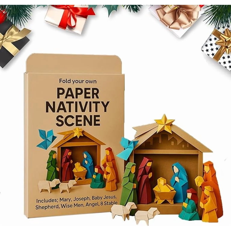 How To Make A Paper Nativity Scene Mini Nativity Scene · A Nativity