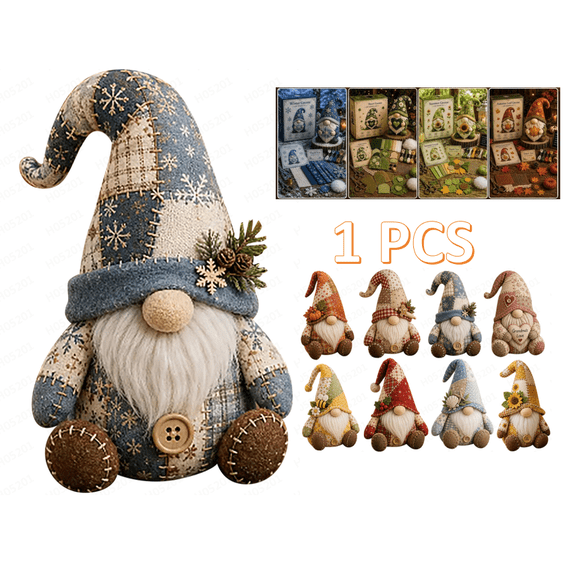 DIY Patchwork Animal Kit, Fabric Sewing Set for Adults, Handmade Patchwork Craft Set for Decorative Gnome Halloween Christmas Home Decor Projects