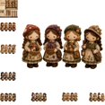 thumbnail image 1 of DIY Patchwork Dwarf Doll Sewing Kit for Girls, Beginner Creative Craft Set with Pre-Cut Brushed Plaid Fabric, 1 of 5