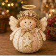 thumbnail image 1 of DIY Patchwork Fabric Character Doll Kit - Adorable Stuffed Doll Craft for Shelf Sitters & Holiday Stocking Stuffers (Angel), 1 of 8