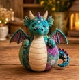 thumbnail image 1 of DIY Patchwork Fabric Character Doll Kit - Fun Needlework Set for Kids & Adults to Create Unique Holiday Keepsakes (Dragon), 1 of 8