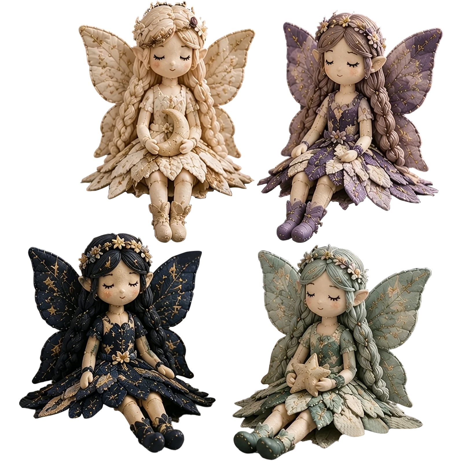 DIY Patchwork Fairy Kit, Enchanted Garden Winged Elf Sewing Collection ...