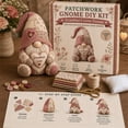 thumbnail image 1 of DIY Patchwork Gnome Kit Sewing Craft Fabric Material Pack with Instructions, Beginner Friendly Handmade Home Decor Ornament, Relaxing Quilting Hobby Project, Unique Gift for Adult Sewing Enthusiasts, 1 of 7