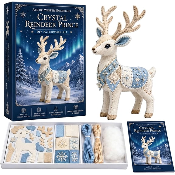 DIY Patchwork Kit, Felt Animal Sewing Kit for Beginners, 3D Stuffed Animals Mythical Creature, Pre-Cut Handmade Craft Kit for Home Decor & Creative Gift