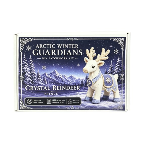 DIY Patchwork Quilting Set Ocean Fantasy Crystal Deer Fabric Bundle for Sewing Crafts and Handmade Projects Beginners Gift Set