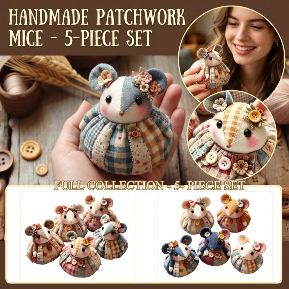 DIY Patchwork Sewing Kit with Fabric 5 Piece Craft Set for Quilting Quilters Adults Creative Sewing Projects Includes Fabric Squares Sewing Needles Thread and Measuring Tape A,B