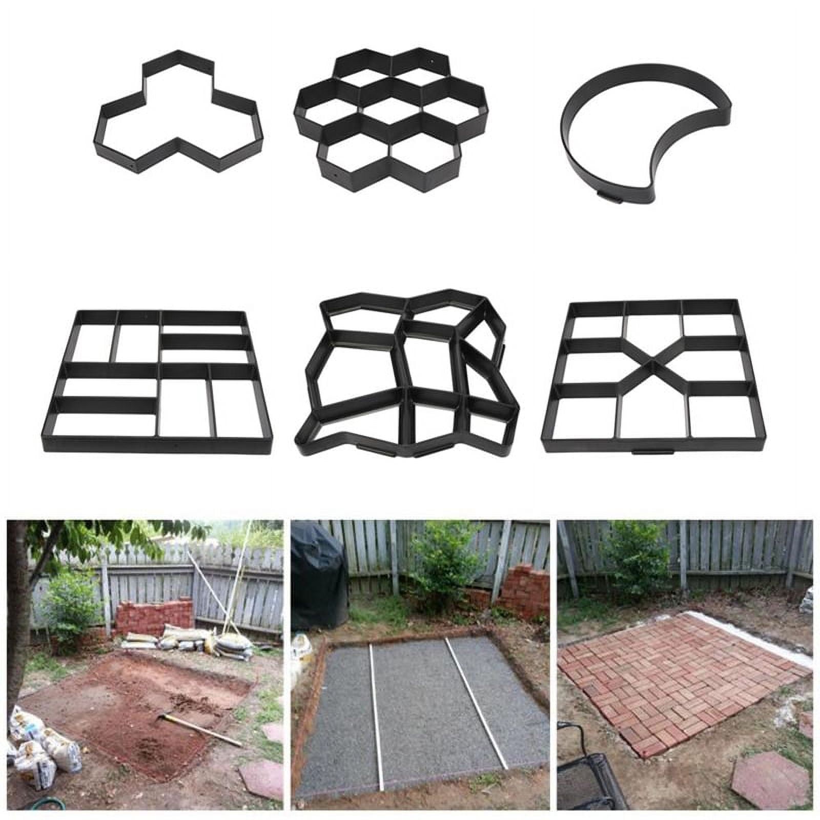 Yard Elements Concrete Stepping Stone Molds | Reusable, DIY Paver Pathway  Maker for Gardens, Walkways, Outdoor Patios, Driveway Edging and More!  (Mold