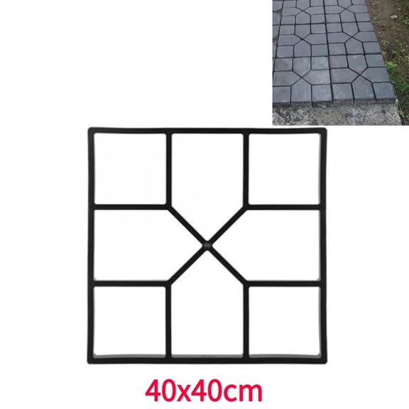 DIY Path Maker Paver Molds Stone Brick Concrete Mold Concrete Cement Walk Garden Path Paving Paver Reusable Patio Molds Paviment