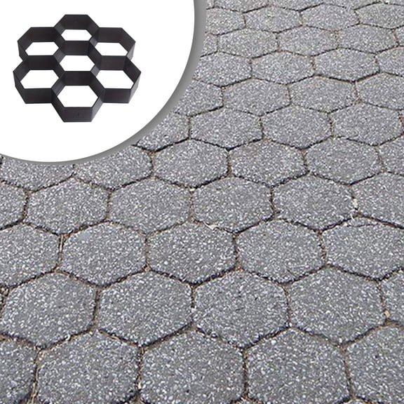 DIY Paving Plastic Ground Concrete Tool, Reusable Walk Path Maker, Concrete Cement Pavement Mold for DIY Garden Concrete Path, Patio Lawn Walkway, Yard Floor Paving