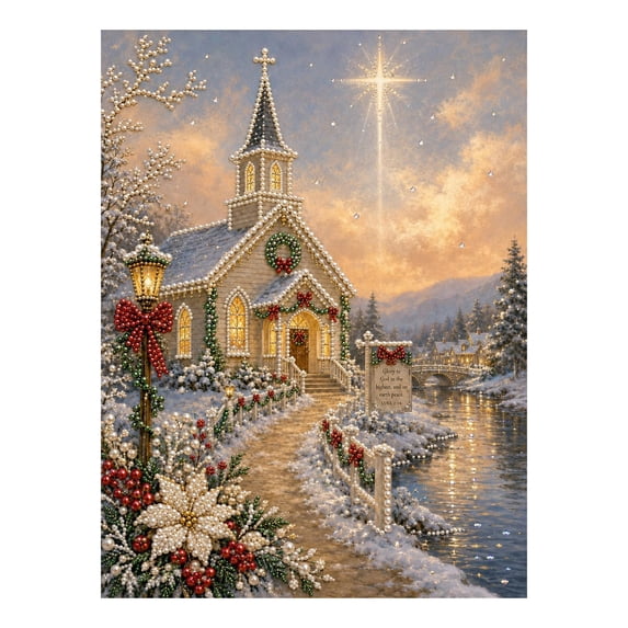 DIY Pearl Art Craft Kit - Without Frame, Complete Bead Painting Set with Canvas Tools & Pearls for Adults Home Decor