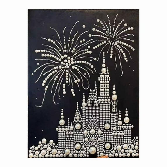 DIY Pearl Art Painting Kit - Framed with Full Tools for Home Decor 12x16in