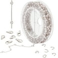 thumbnail image 1 of DIY Pearl Beaded Chain Jewelry Set Making Kit Including Plastic Pearl Beaded Brass Chains Open Jump Rings Stainless Steel Color Chain: 2x1.2x0.4mm, 1 of 6