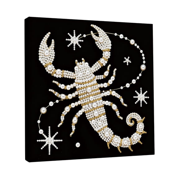 DIY Pearl Diamond Painting Kit Lobster Design, Pearl Diamond Art Kits for Adults and Beginners, Crystal Gem Wall Art Home Decor, 10×10 Inch