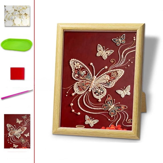 DIY Pearl Painting Kit, Sparkling Beaded Art, Therapeutic Crafting Experience, Home Decor Elevation, Beginner-Friendly Project