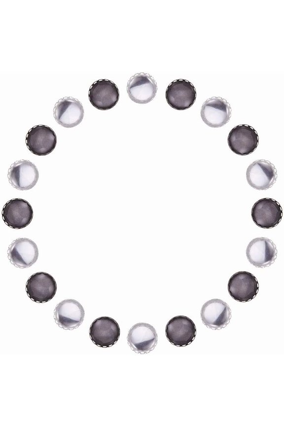 DIY Pendant Making Set Including 80 Pcs 10mm/12mm/18mm/21mm Flower Brass Pendant Cabochon Settings and 80 Pcs Transparent Glass Cabochons for Photo Crafts DIY Jewelry Making Mixed Color for DIY