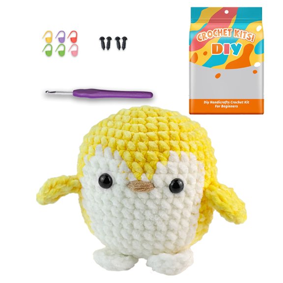 DIY Penguin cartoon doll material package set handmade crochet material package