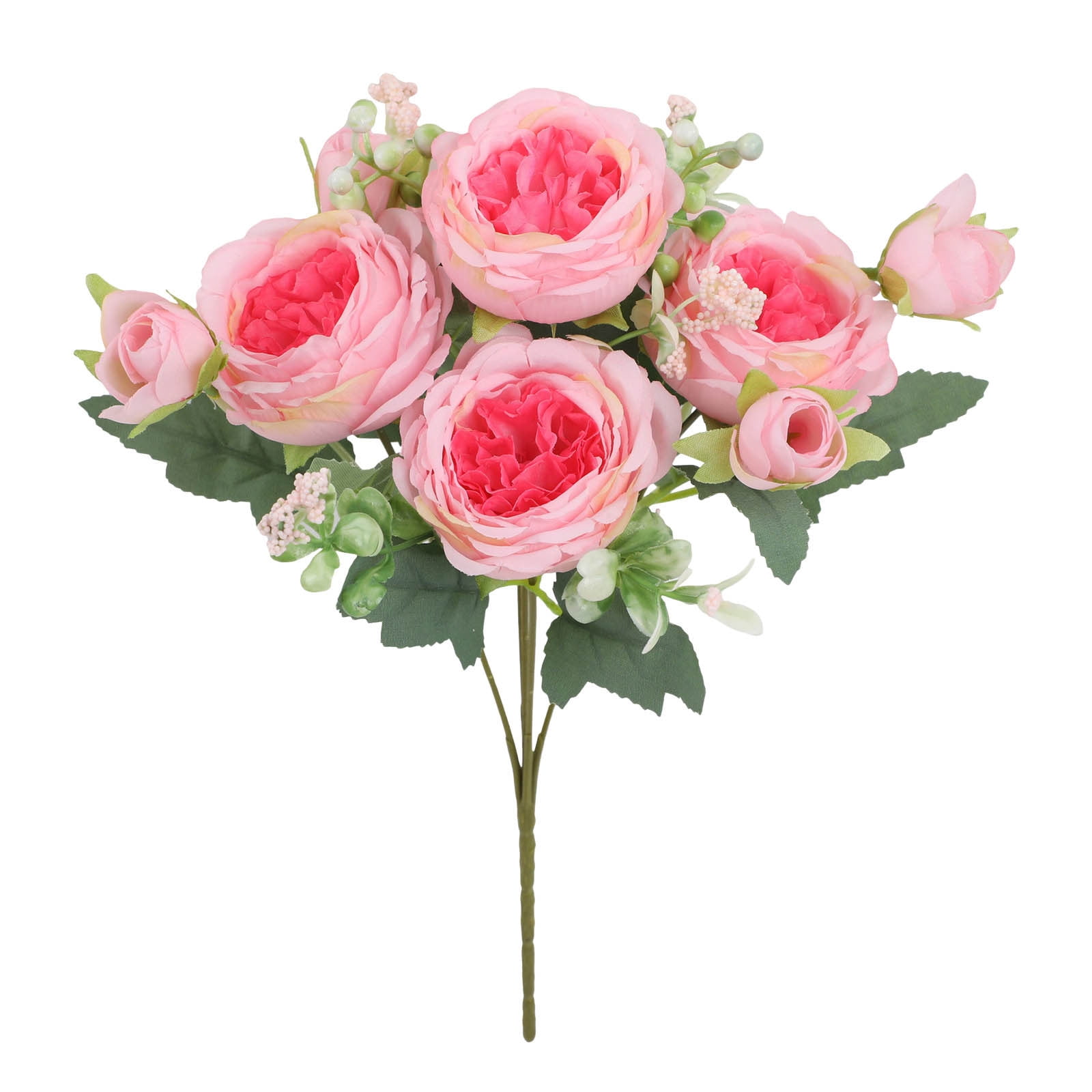 DIY Peony Flower Arrangement Kit Lifelike Blooms, Greenery & Reusable