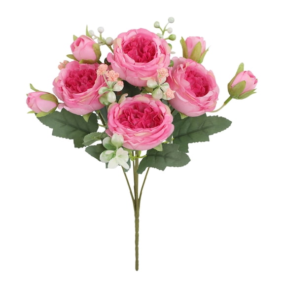 DIY Peony Flower Arrangement Kit - Lifelike Blooms, Greenery & Reusable - Floral Decor for Home/Weddings/Gifts