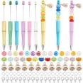 thumbnail image 1 of DIY Personalized Beadable Pen Sets Including ABS Plastic Ball-Point Pen Plastic Beads Glass Ball Pendants Crackle Resin European Beads Mixed Color Pen: 148x12mm 6 colors 3pcs/color 18pcs, 1 of 6
