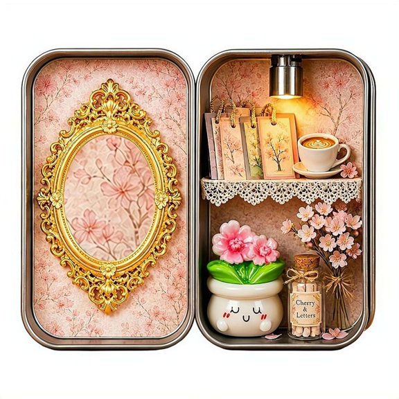 DIY Personalized Photo Shadow Box ,Memory Keepsake Frame Miniature Tinplate Display for Family Photos & Cherished Moments