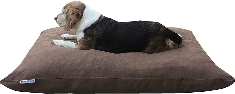 Dogbed4less Pet Bed Cover Set with Waterproof Liner and Zipper, 48 x 29 inch, Denim Brown, 2 Count