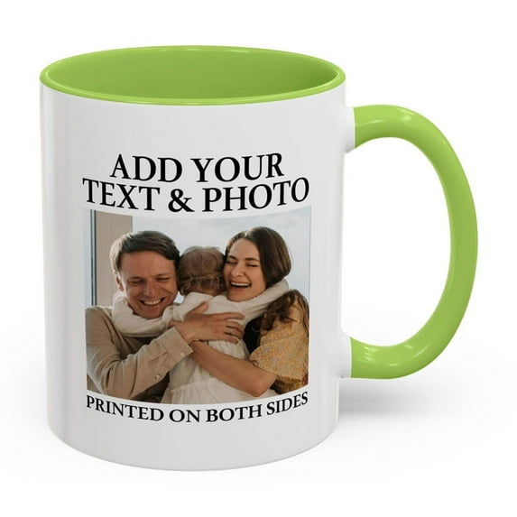 DIY Photo Cup Custom Coffee Cup With Pictures Coffee Mug Coffee Cup Custom Cup,Green