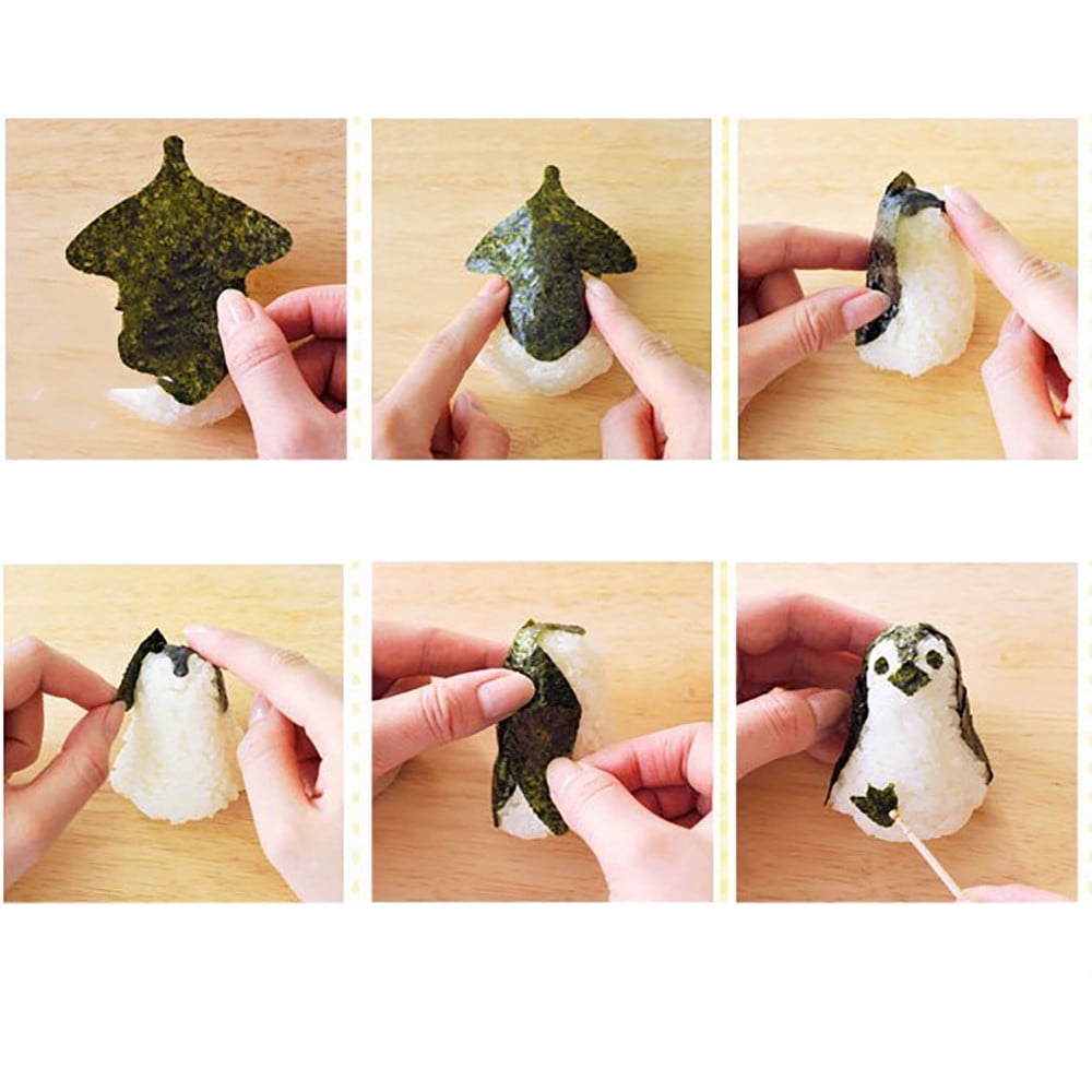 DIY Picnic Kitchen Cutter Mould Bento Rice Penguin Sandwich strainer