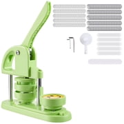 DIY Pin Button Maker Kit 100 Button Parts 2.28 Inch Badge Machine with Circle Cutter Tools for Custom Keychains Personalized Buttons Green