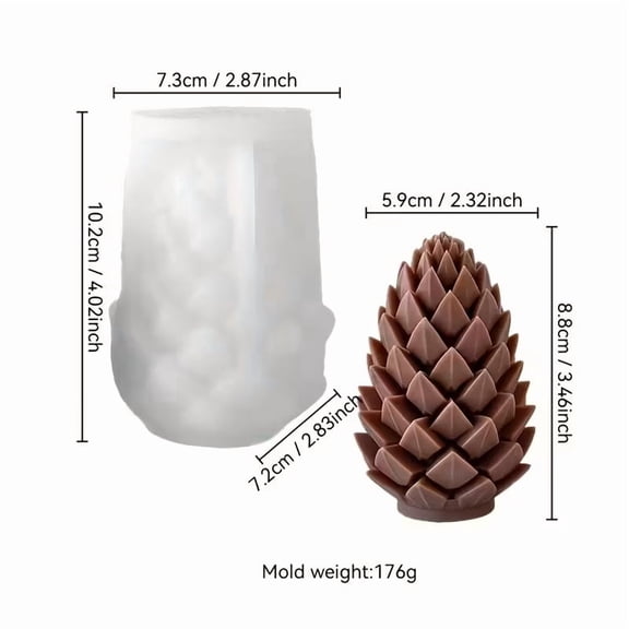 DIY Pine Cone Silicone Mold for Holiday Candles & Ornaments - Perfect for Festive Crafting