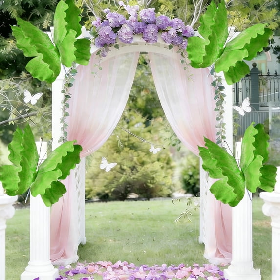 DIY Plastic Butterfly Veils for Wedding and Party Decoration, Versatile Outdoor Decor for Festivals and Events Green