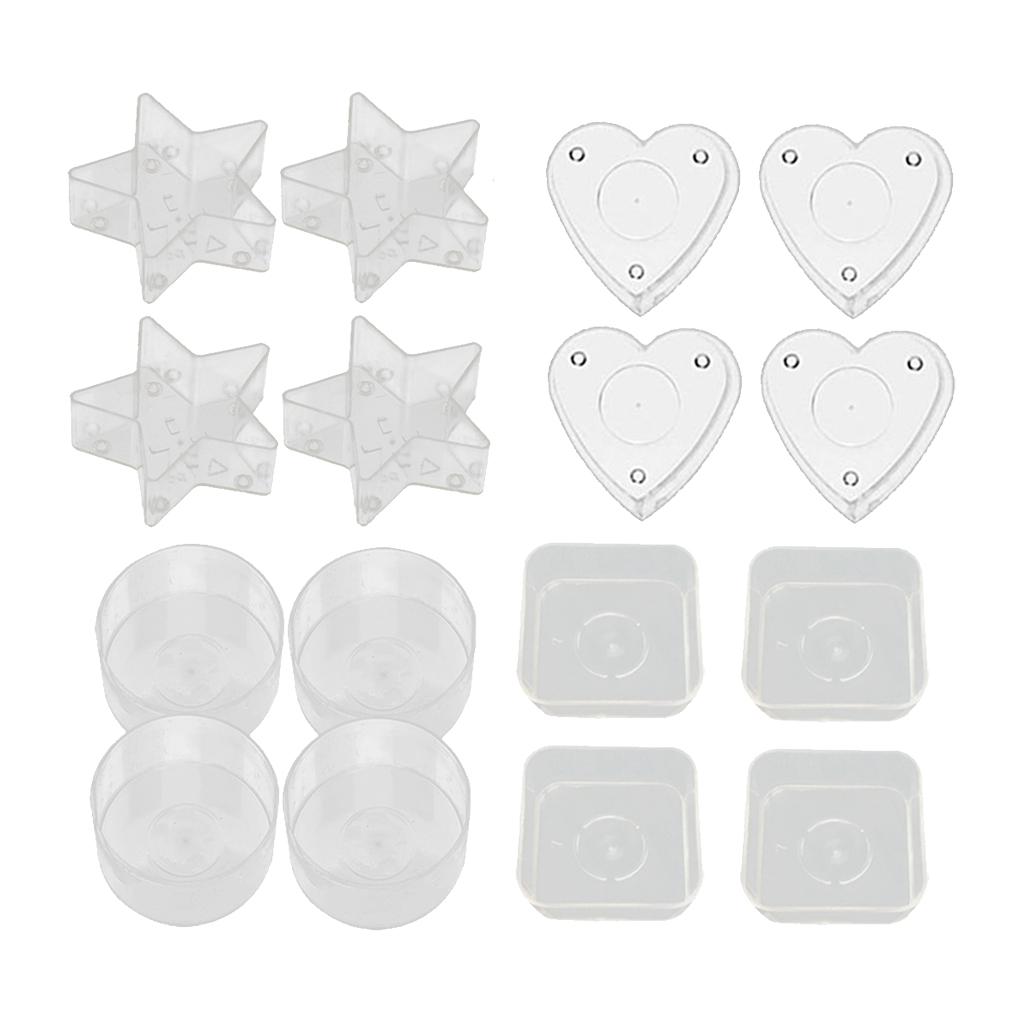 DIY Plastic Candle Mold 4 Shape Containers Jewelry Container Box Holder Mold Candle Soap Making Holder Crafts Supplies