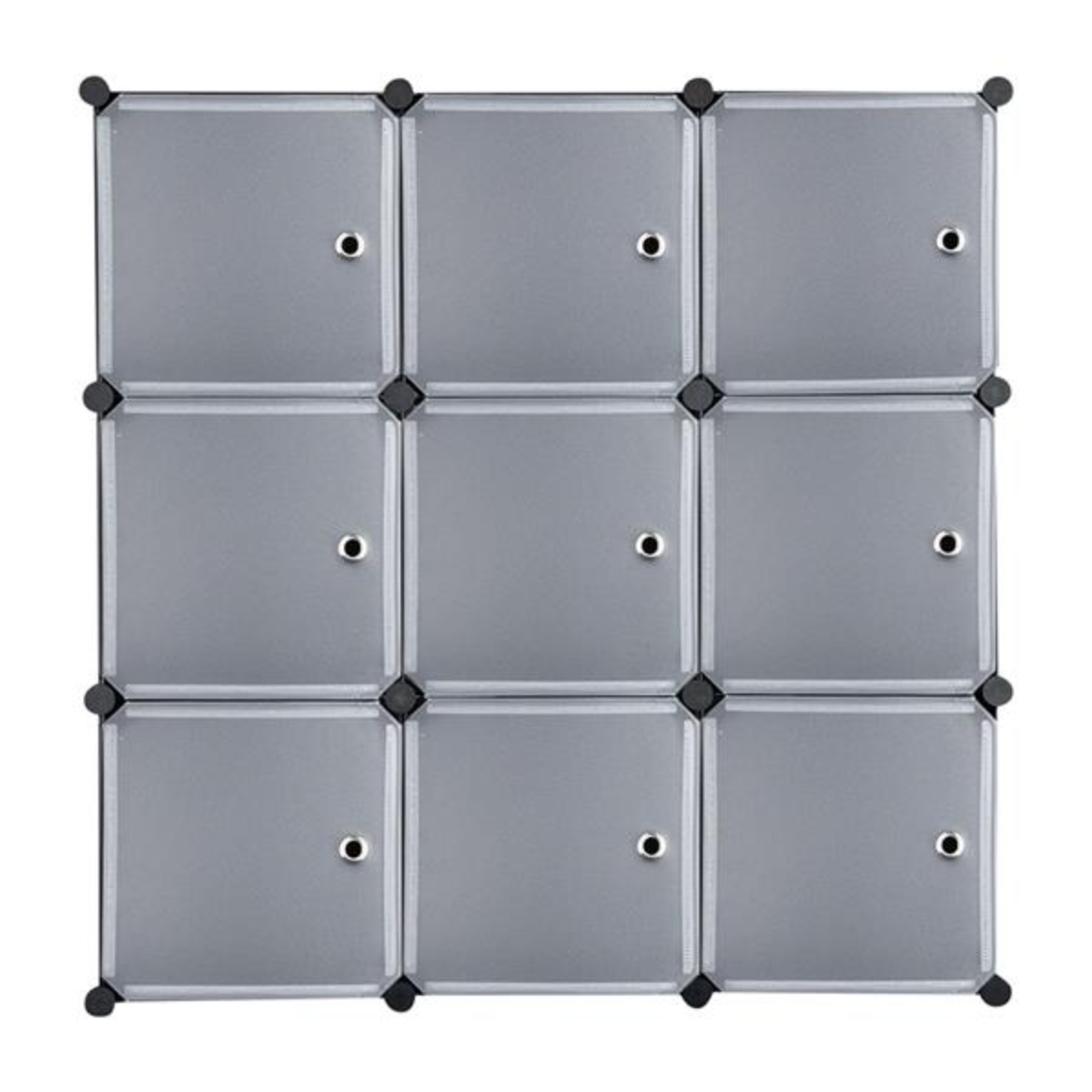 DIY Plastic Closet with 9 Cubes Modular Book Shelf Organizer