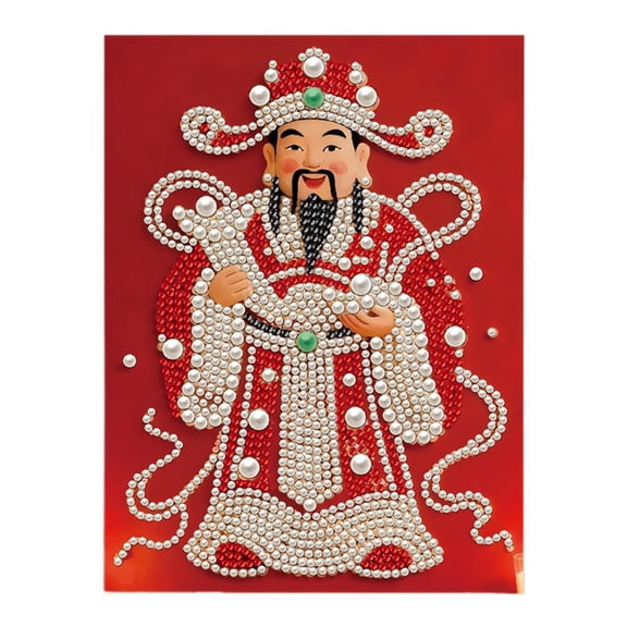 DIY Plastic God of Wealth Decorative Painting for Spring Festival, Opening, or Housewarming with Unlimited Creative Handmade Fun