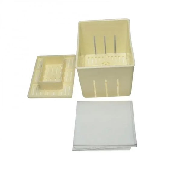 DIY Plastic Tofu Press Mould Homemade Tofu Mold Soybean Curd Tofu Making Mold With Cheese Cloth Kitchen Cooking Tool Set