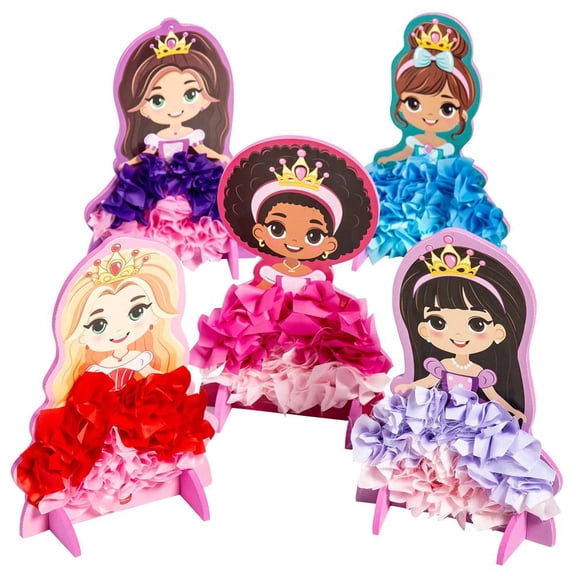 DIY Poke-In Fabric Princess Foam Craft Kit  Makes 5