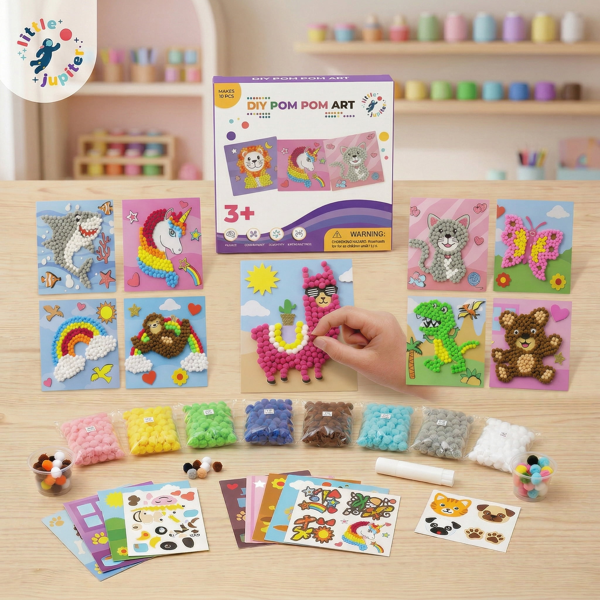 DIY Pom Pom Art - 10pcs ( Set 3)