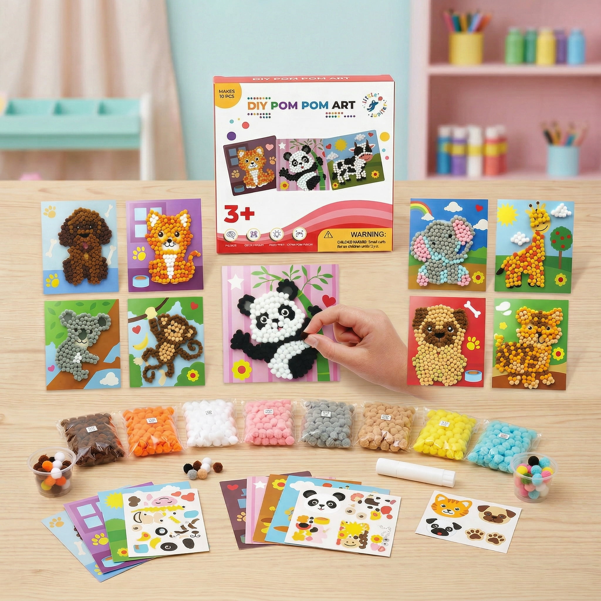 DIY Pom Pom Art - 10pcs ( Set 4)
